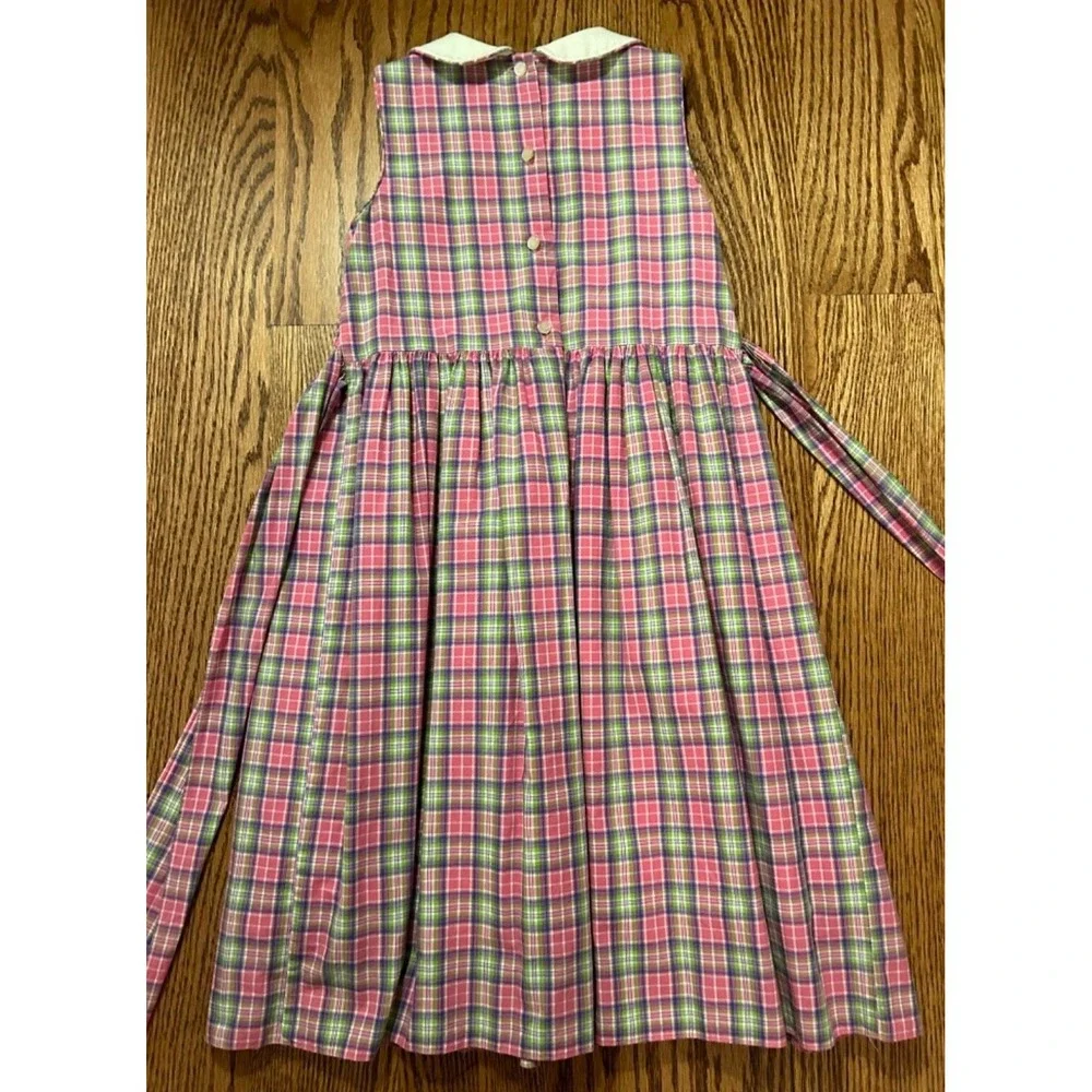 Ralph Lauren Girls Plaid Dress Rare Find size 5 Sleeveless 100% Cotton